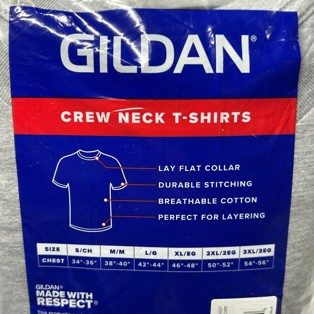 Gildan Mens Crew Neck‎ T-Shirts 10 Pack Multi Color New Medium Grays Blacks